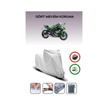 Gri Kilit Uyumlu Kawasaki Ninja 650 Krt Edition Uyumlu Motosiklet Brandası Su Geçirmez