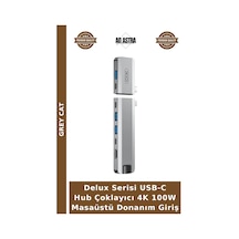 Delux Serisi Usb-c Hub Çoklayıcı 4k 100w Masaüstü Donanım Giriş