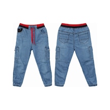 Egecan Kaşkorse Kemerli Yan Cep Detaylı Erkek Çocuk Kot Pantolon 2474 Denim