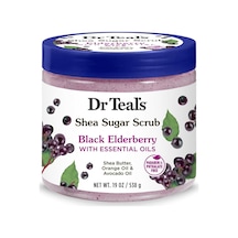 Dr Teal's Shea Sugar Scrub Black Elderberry Vücut Peeling 538 G