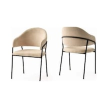Evrim Sandalye Bukle Kumaş Modern Tasarım Mutfak Ve Salon Sandalyesi Şık Ve Dayanıklı Çok Renkli