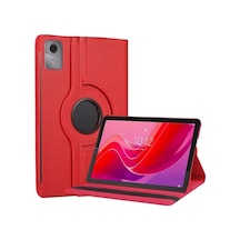 Lenovo Tab M11 Tb330fu 360 Tablet Deri Kılıf - Kırmızı Diğer