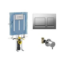 Geberit Alpha 8 Cm Kombifix Gömme Rezervuar Seti Alpha35 Krom Panel Diğer