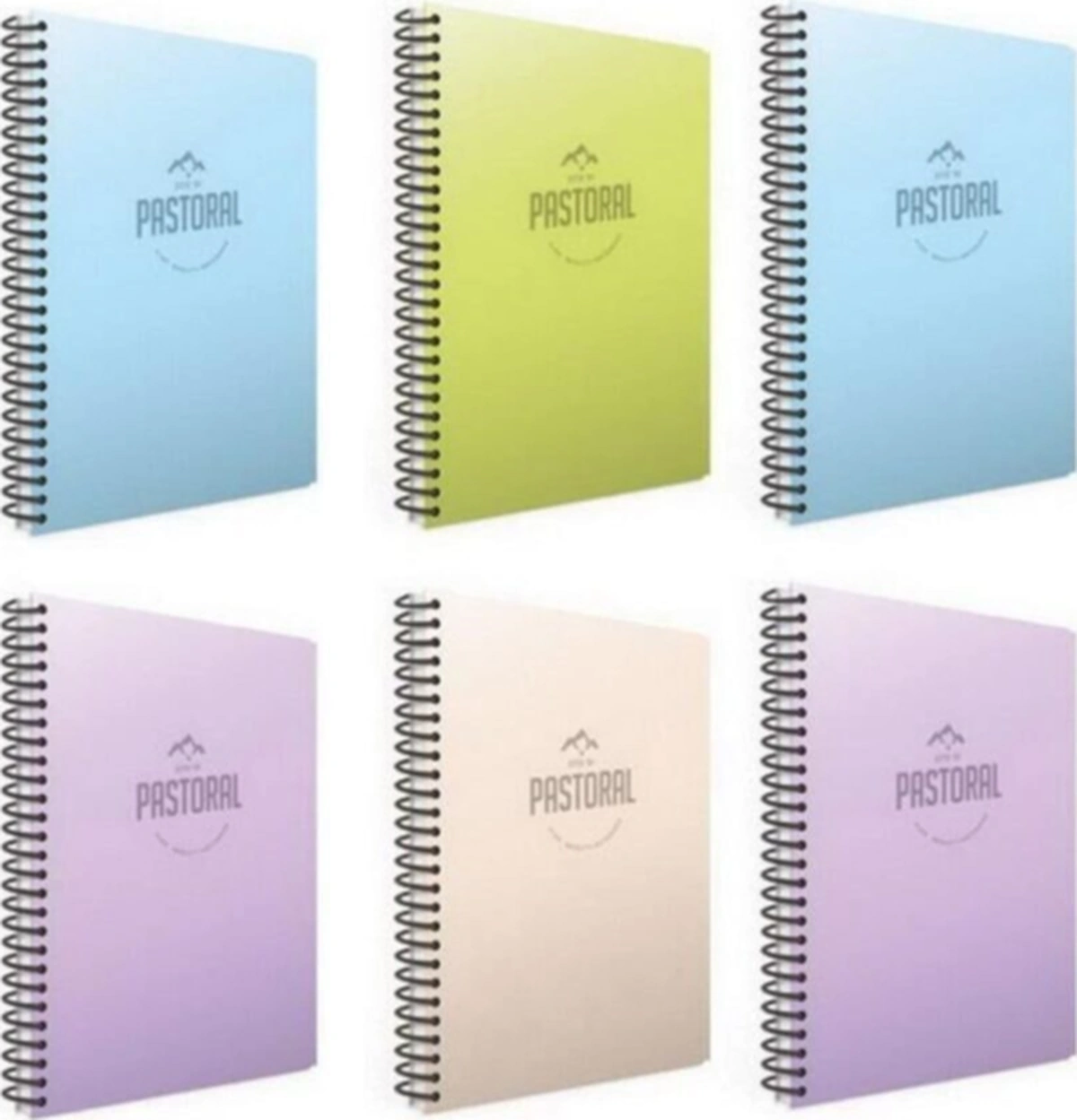 Pastoral Spiralli Defter A4 120yp. 3 Kareli + 3 Çizgili
