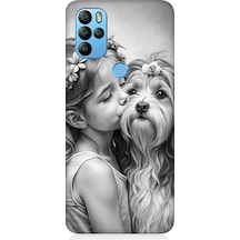 General Mobile Discovery Gm21 Pro Uyumlu Kız Ve Köpek Desenli Silikon Kılıf