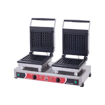 Işıkgaz Silverinox Endüstriyel Elektrikli Kare Waffle Makinesi - 4 Lü