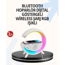 Hubrendy Tekno 15w Hızlı Şarj Destekli Led Atmosfer Işığı Ve Alarm Fonksiyonlu Lamba