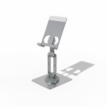 Microcase 360 Döner Başlıklı Alüminyum Katlanabilir Masaüstü Telefon Standı Al5414 Koyu Gri