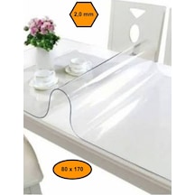 2,0 Mm Pvc Masa Örtüsü, Şeffaf Masa Kaplaması, 80x170