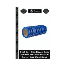Özel Seri Kondisyon Spor Esneme Mb-31000 Foam Roller Kısa Mavi Renk