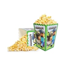 Mısır Kutusu Pop Corn Kutusu Minecraft 8 Li Paket Yeşil +3