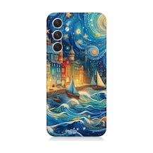 Samsung Galaxy A05s Uyumlu Masalsı Şehirde Geceler Desenli Silikon Kılıf Çok Renkli