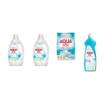 Aquabor Doğal Mineralli Sıvı Beyaz + Sıvı Beyaz + 4 Kg Beyaz + Elde Bulaşık 4 Lü Set