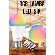 Rgb Led Lamba Led Işık Ampul Renk Değiştirebilen 100 Watt Diğer
