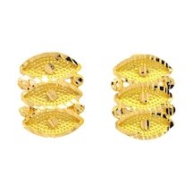 Cigold 22 Ayar Altın Taşsız Fantezi Küpe K2Küp0467025702