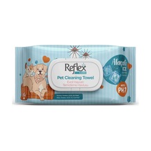 Reflex Care Evcil Hayvanlar İçin Çok Amaçlı Hijyenik Temizleme Mendili, Alaçatı Ice Kokulu 50'li