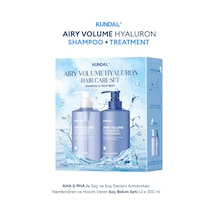 Arındıran, Nemlendiren, Hacim Veren Saç Bakım Seti Kundal Airy Volume Hyaluron Shampoo + Treatment