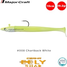 Major Craft Ceana Eely Shad Ces-160 16cm 39.2gr Silikon Balık 008 Chartback White
