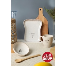 Tost Kahvaltı Takımı 3 Parça 22500-06 Krem