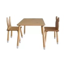 Wood&joy Düz Etkinlik Masası+ 2 Sandalye