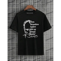 Tarzsokak Unisex Bay Çocuk T-shirt Atatürk Cumhrutiyet 23 Nisan 10 Kasım 29 Ekim Kod:26 Siyah