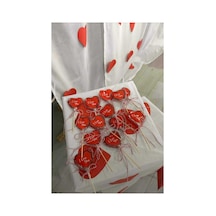 I Love You Baskılı Kalpli Sosyete Şekeri 20 Adet Lolipop 14 Şubat Sevgili Hediye