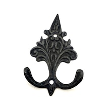 Antika Tarz Dekoratif Pirinç Çam Figürlü Askı - 98x57 Mm, Oksit Çok Renkli