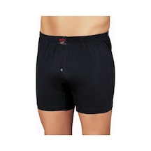 6 Adet Şahinler Erkek Penye Short Boxer Düz Renk Ve Desenli E010 Siyah