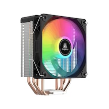 Fı4 Rgb Cpu Hava Soğutucu, 120mm Fan, Lga1700/am5 Uyumlu, Çok Renkli Led Aydınlatmalı, Bakır Is Standart