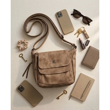 Wikidays.s Moda Trendi İmp852 Omuz Çantası Süet Taba Kahverengi