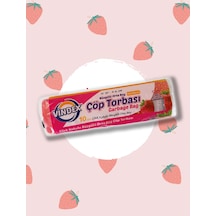 Vindex Büzgülü Çilek Kokulu Orta Boy Çöp Torbası Pembe 55 x 60 CM