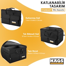 Haegs Araba Bagaj Çantası 50 L Siyah