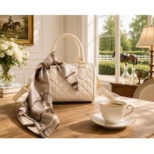 Housebags Riviera New Trend El Ve Omuz Çantası Bej