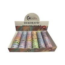 Bafix Desenli Bant Dekoratif 15 Mm X 3 Mt 60 Lı Bfx-deb0005