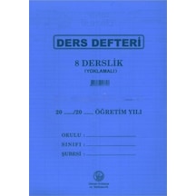 Dilman 8 Derslik Yoklamalı Ders Defteri