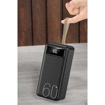 Mey İthalat Powerbank 60.000 Mah Dijital Göstergeli 4 Portlu Taşınabilir Çok Renkli