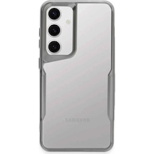 Samsung Uyumlu Galaxy S24 Kılıf Boyi Silikon Kapak Gümüş