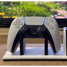 Bezos 3d Baskı Oyun Kolu Ve Tv Kumanda Standı Çift Bölmeli Masaüstü Kumanda Tutucu Organizer - Beyaz Mmbz