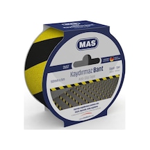 Mas Kaydırmaz Bant 50mmx5m Siyah-Sarı  2657