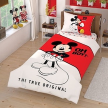 Taç Lisanslı Disney Mickey Çek Tek Kişilik Nevresim Takımı