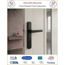 Grossavm Lama Aynalı İç Oda Kapı Kolu - Mat Siyah - Oda