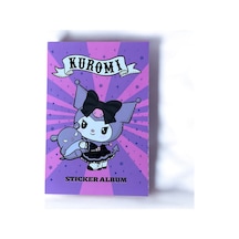Bak Gel Al Mor-pembe Kuromi Sticker Albümü Kuromi Gotik Sticker Defteri - Mor Ve Pembe Çizgi Karakter Koleksi - Bgakuromi008 Çok Renkli