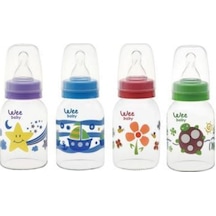 Wee 877 Silikon Kls. Kiraz Uçlu Cam Biberon 125 ML