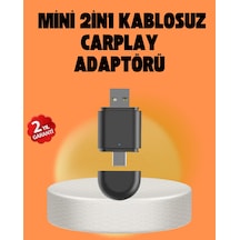 Kablosuz Carplay Ve Android Auto Dönüştürücü Usb-a & Type-c Girişli Akıllı Adaptör