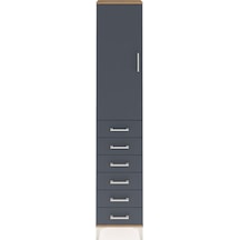 Arges Dolap 3 Raflı 6 Çekmeceli Tek Kapaklı 44x30x221 Çam-ant... Çam
