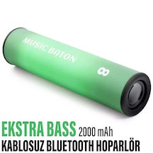 Ekstra Bass Bluetooth Hoparlör Speaker 2000mah Ip65 Yeşil