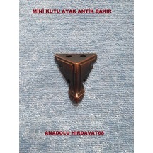 Anadoluhirdavat Dekoratif Mini Kutu Ayak Kelebek Ayak Oksit Bakır Renk 4 Adet