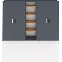 Arges Dolap 12 Raflı 4 Kapaklı 220x30x163 Antrasit-antrasit/çam Antrasıt/atlas Çam - Antrasıt