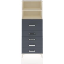 Hyperion Dolap 2 Raflı 5 Çekmeceli 60x44x163 Aytaşı-antrasit Aytaşı