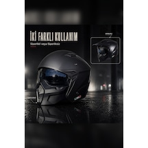 Sway Sw-x1 Seul Modüler Motosiklet Kask Siyah